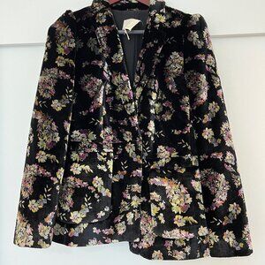 Floral Velour Jacket - Rebecca Taylor - 8